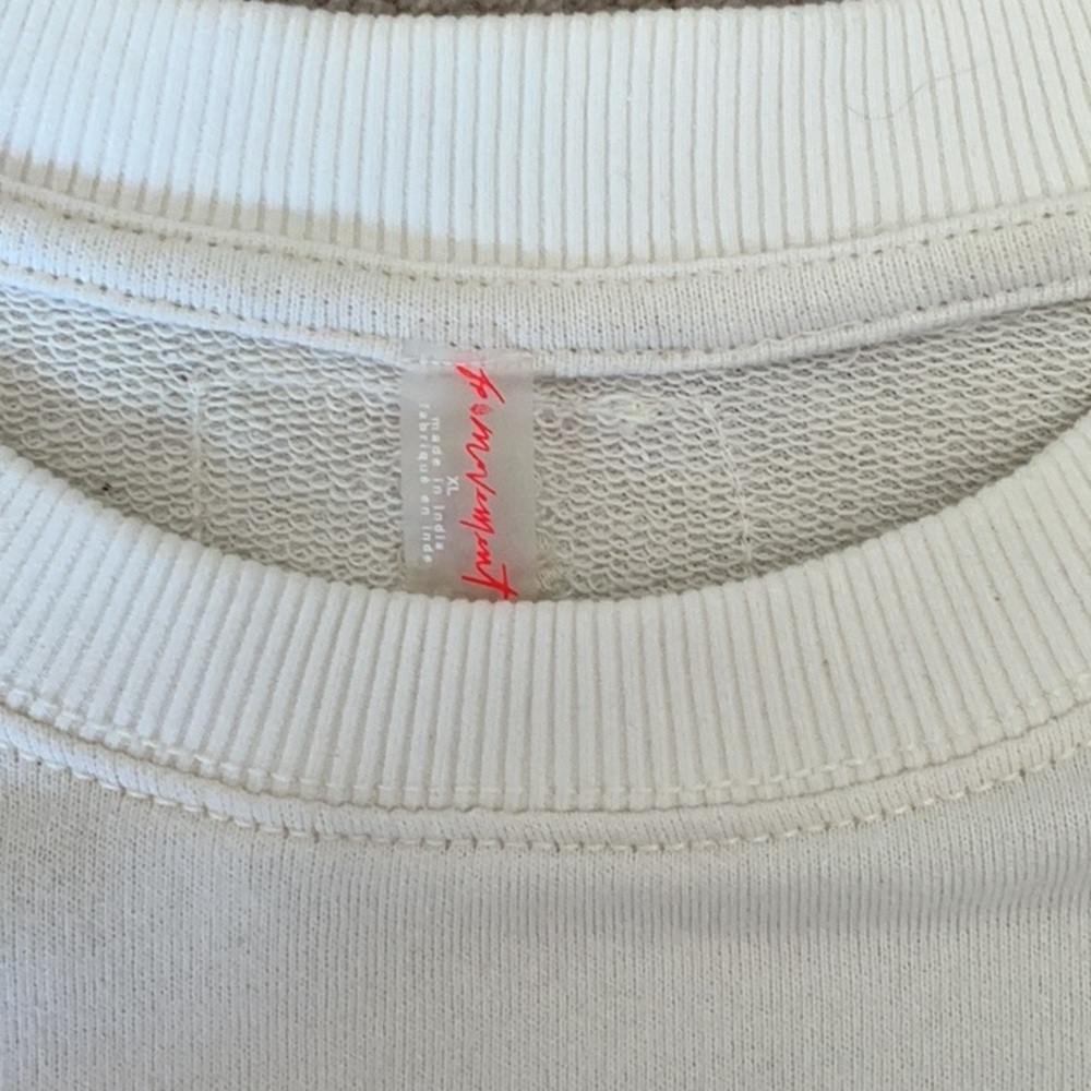 Supreme White Crewneck Sweater with Black Graphics - Picture 2 of 3